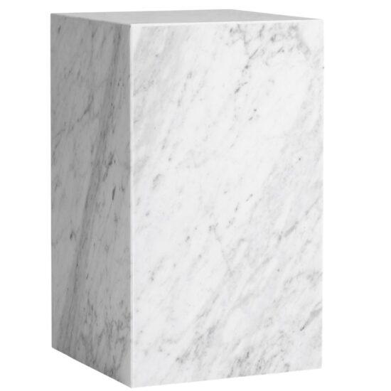 Audo CPH Bílý mramorový noční/odkládací stolek AUDO PLINTH 30 x 30 cm