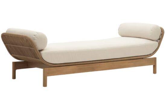 Béžová látková zahradní lenoška Kave Home Catalina 208 cm