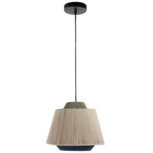 Béžové jutové závěsné světlo Kave Home Yuvia 25 cm