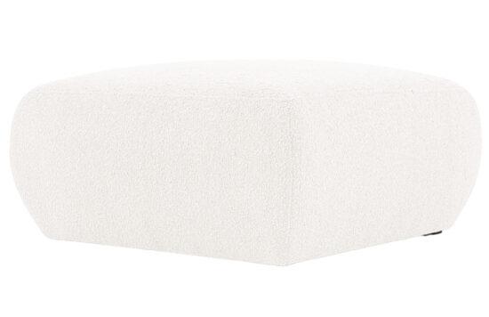 Bílá bouclé podnožka Windsor & Co Lola 75 x 75 cm