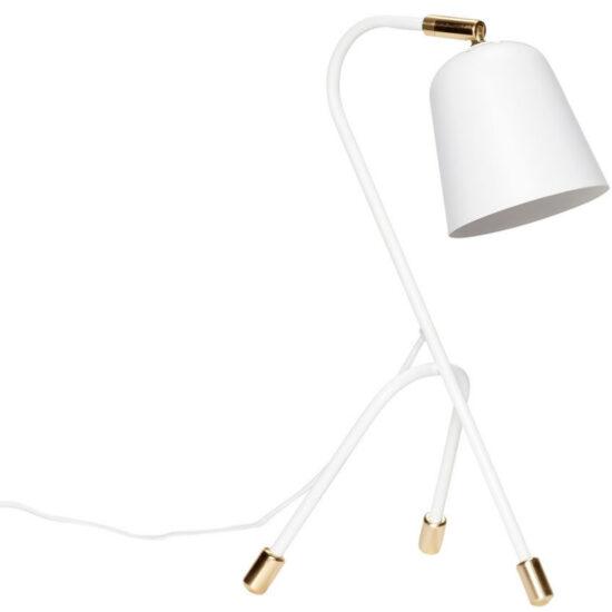 Bílá kovová stolní lampa Hübsch Slant