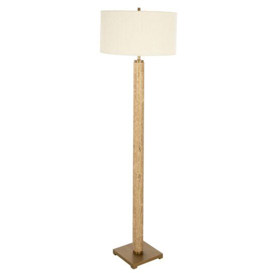 Bílá stojací lampa Richmond Lorén s mramorovou podstavou