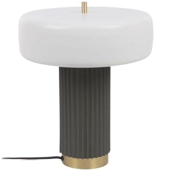 Bílo zelená kovová stolní lampa Kave Home Serenella