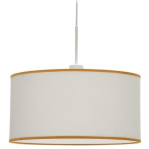 Bílo-žluté látkové stínidlo Kave Home Binisalem 40 cm