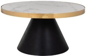Bílý mramorový konferenční stolek Richmond Odin 80 cm