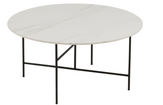 Bílý porcelánový konferenční stolek J-line Malak 80 cm