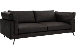 CXL by Christian Lacroix Černá kožená trojmístná pohovka CXL Camille 229 cm