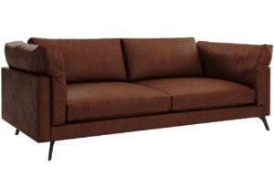 CXL by Christian Lacroix Čokoládově hnědá kožená trojmístná pohovka CXL Camille 229 cm