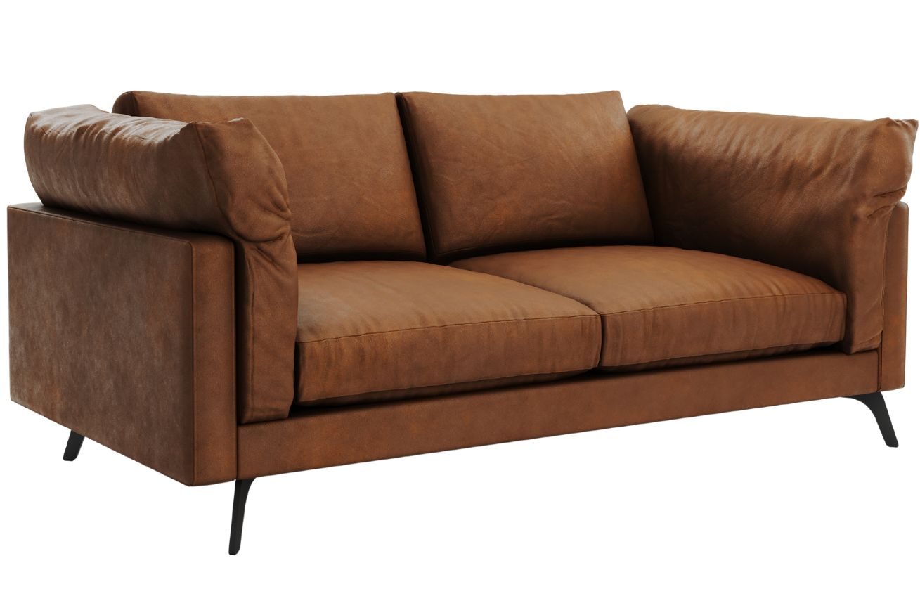 CXL by Christian Lacroix Hnědá kožená dvoumístná pohovka CXL Camille 182 cm