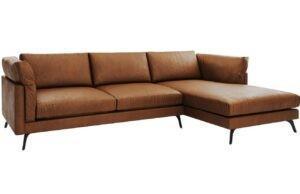 CXL by Christian Lacroix Hnědá kožená rohová pohovka CXL Camille 322 cm