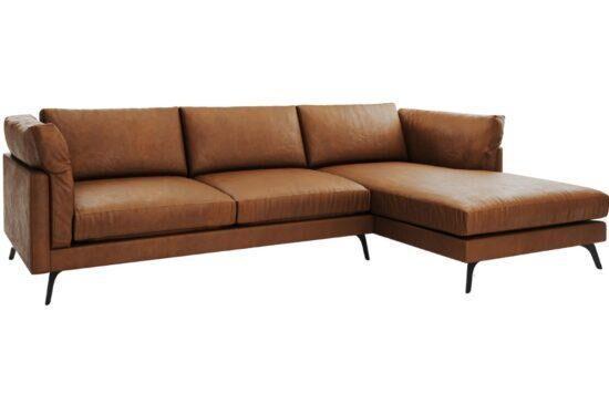 CXL by Christian Lacroix Hnědá kožená rohová pohovka CXL Camille 322 cm