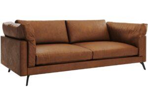 CXL by Christian Lacroix Hnědá kožená trojmístná pohovka CXL Camille 229 cm