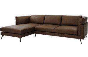 CXL by Christian Lacroix Tmavě hnědá kožená rohová pohovka CXL Camille 322 cm