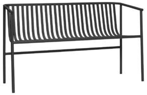 Černá kovová lavice Hübsch Villa 133 cm