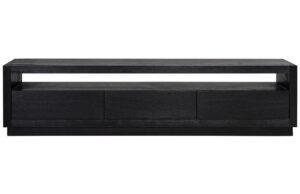 Černý dubový TV stolek Richmond Oakura 185 x 40 cm
