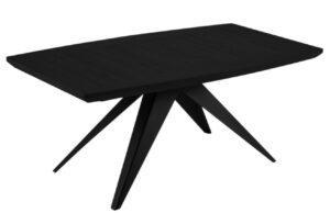 Černý dubový rozkládací jídelní stůl Windsor & Co Sky 100 x 180-280 cm