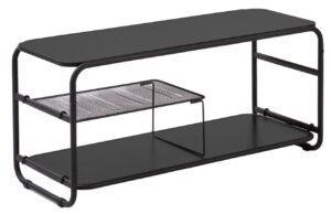 Černý kovový TV stolek Kave Home Academy 98 x 37 cm