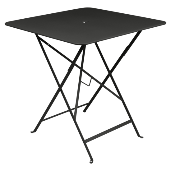 Černý kovový skládací stůl Fermob Bistro 71 x 71 cm