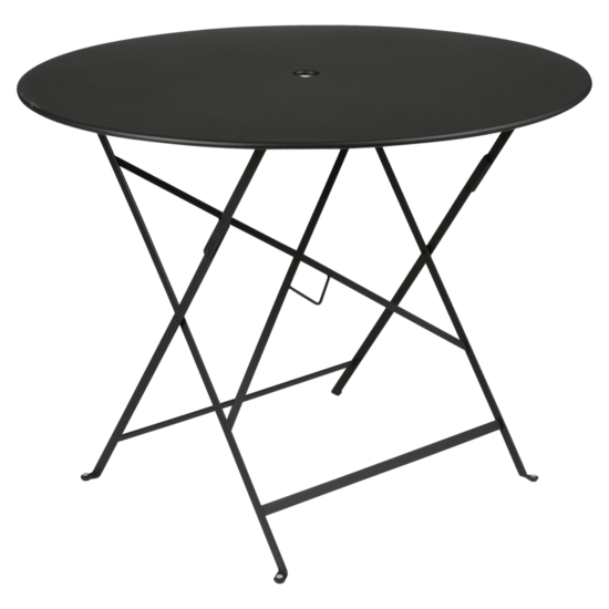 Černý kovový skládací stůl Fermob Bistro Ø 96 cm