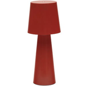 Červená kovová stolní LED lampa Kave Home Arenys M