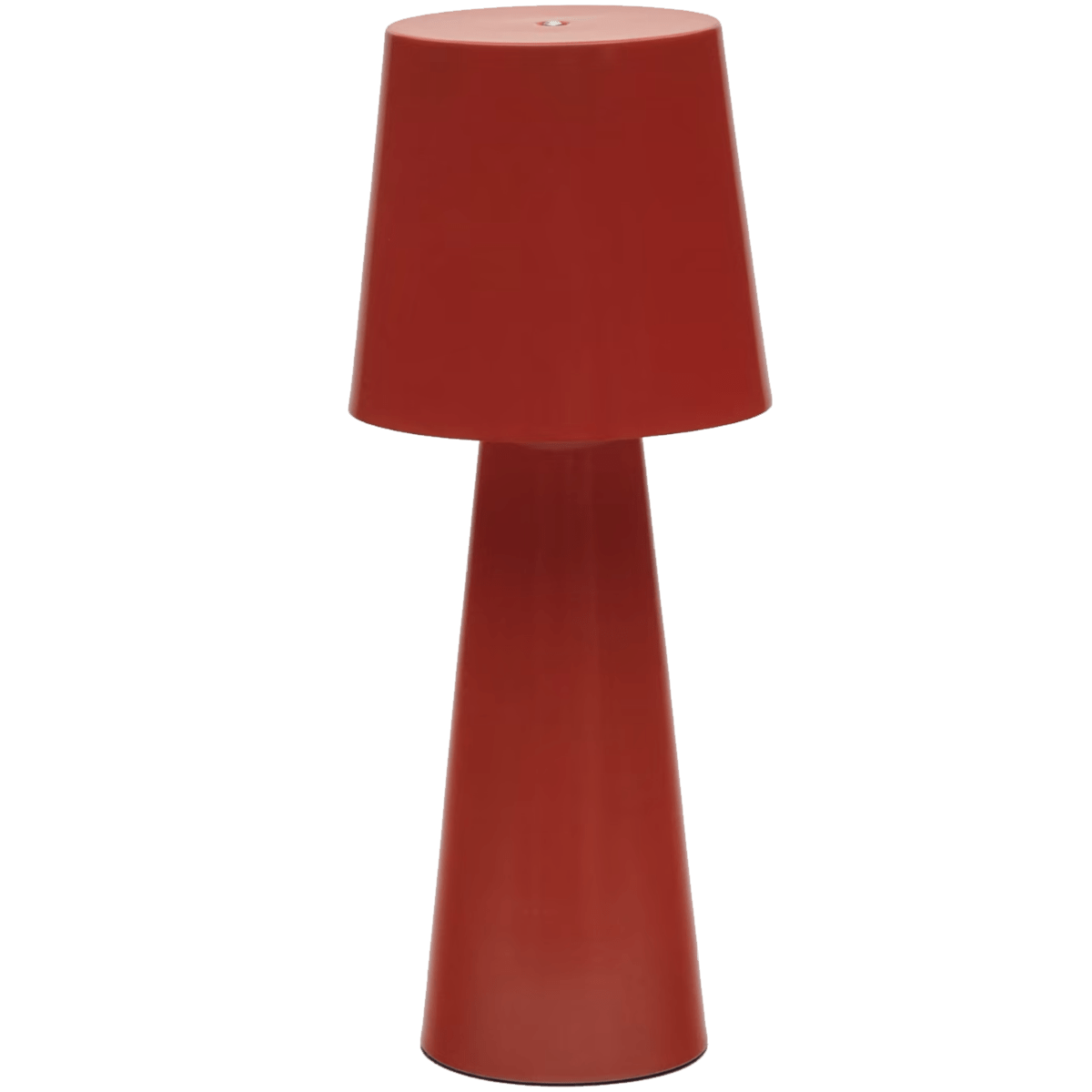 Červená kovová stolní LED lampa Kave Home Arenys M