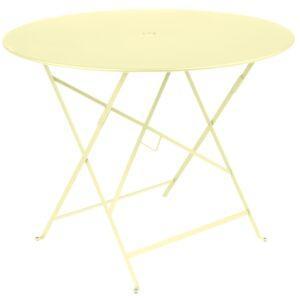 Citronově žlutý kovový skládací stůl Fermob Bistro Ø 96 cm