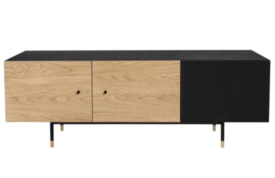 Dubový TV stolek Woodman Jugend s kovovou podnoží 142 x 42 cm