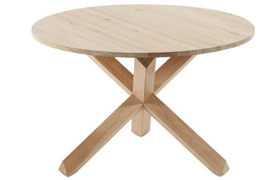 Dubový kulatý jídelní stůl Kave Home Lotus 120 cm