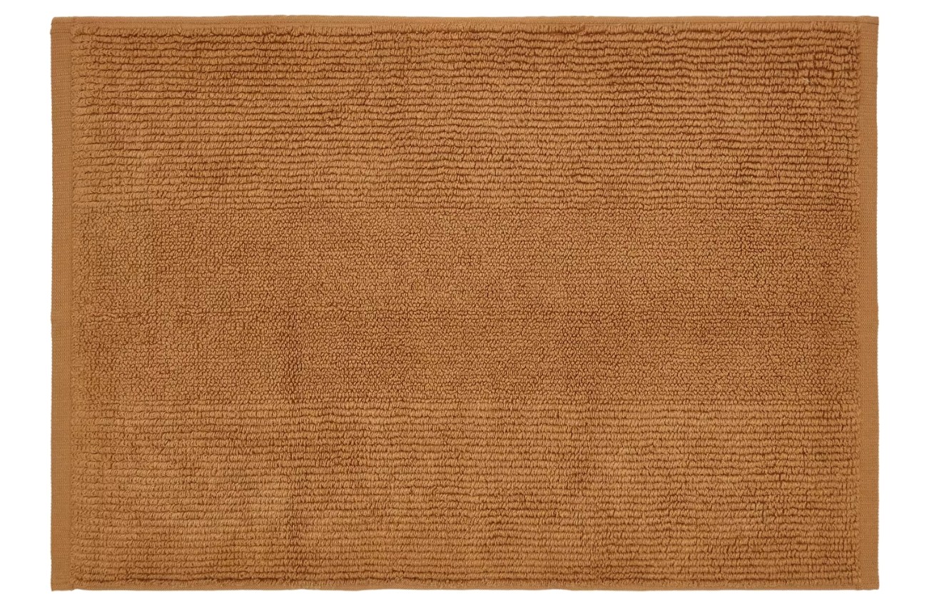 Hnědá bavlněná koupelnová předložka Kave Home Yeni 50 x 70 cm
