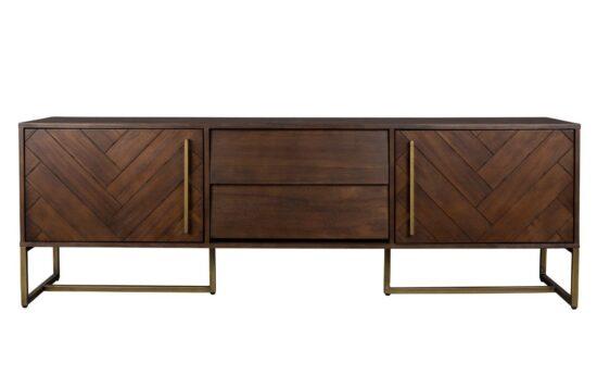 Hnědý dřevěný TV stolek DUTCHBONE Class 180 x 45 cm