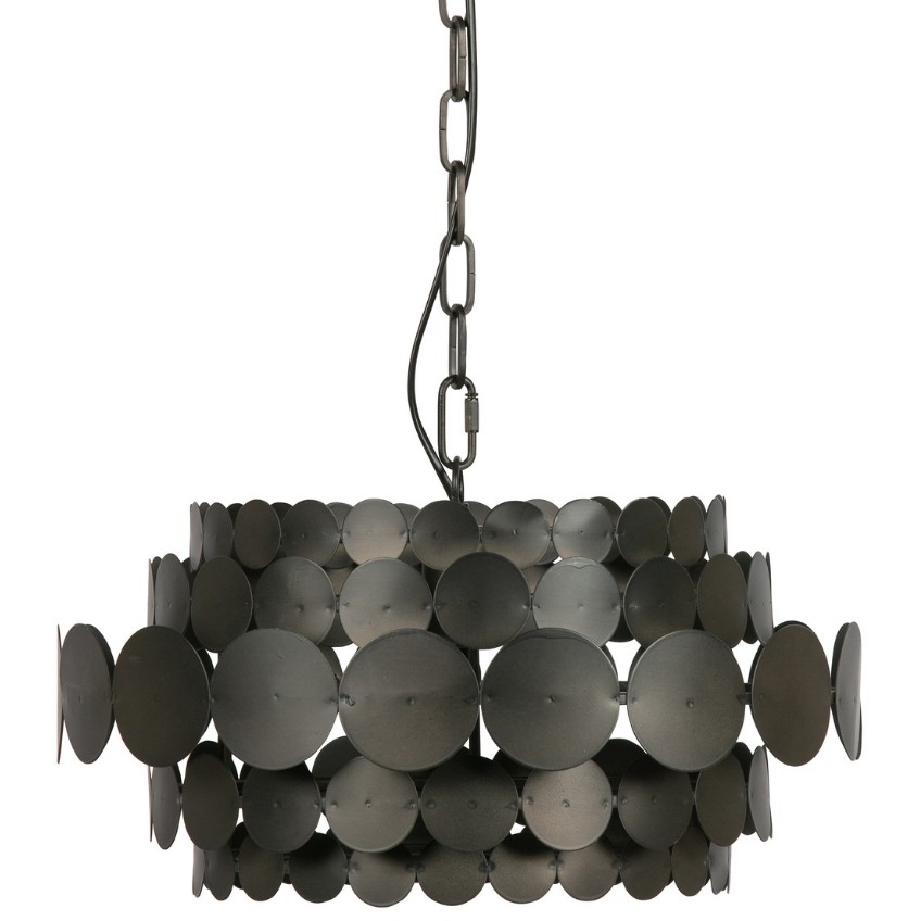 Hoorns Černé kovové závěsné světlo Dots 46 cm