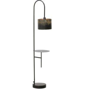 Hoorns Černo zlatá kovová stojací lampa Bessie 160 cm