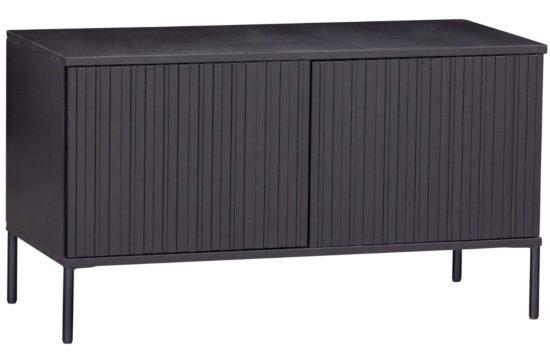 Hoorns Černý borovicový TV stolek Gravia 100 x 44 cm
