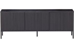 Hoorns Černý borovicový TV stolek Gravia 150 x 44 cm