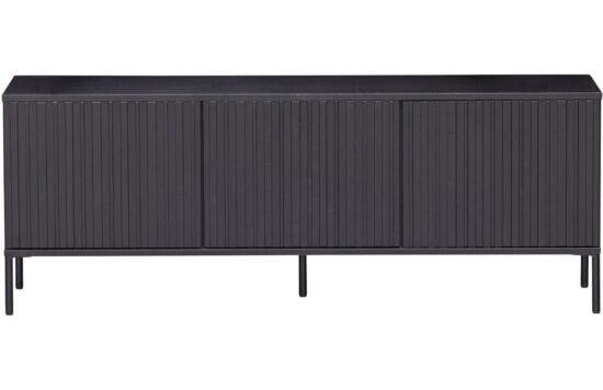Hoorns Černý borovicový TV stolek Gravia 150 x 44 cm