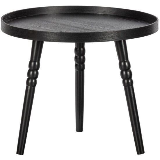 Hoorns Černý borovicový konferenční stolek Pintie 55 cm