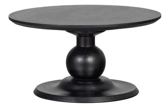 Hoorns Černý mangový kulatý konferenční stolek Gage 68 cm