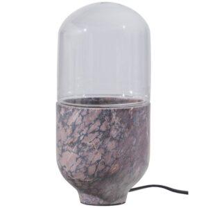Hoorns Hnědá skleněná stolní lampa Lesla