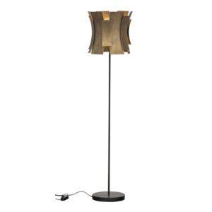 Hoorns Mosazná kovová stojací lampa Jermaine 144 cm