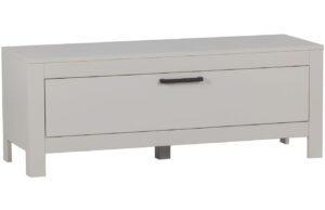 Hoorns Šedo bílý borovicový TV stolek Bona 120 x 40 cm