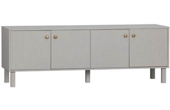 Hoorns Šedý borovicový TV stolek Flo 160 x 46 cm