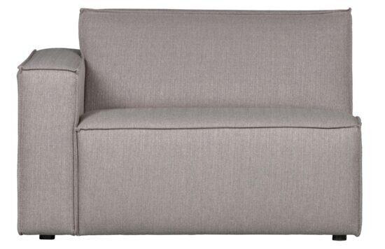 Hoorns Světle šedý látkový rohový modul Siena 120 cm