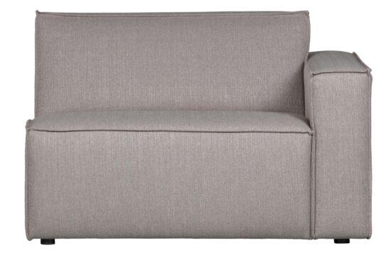 Hoorns Světle šedý látkový rohový modul Siena 120 cm