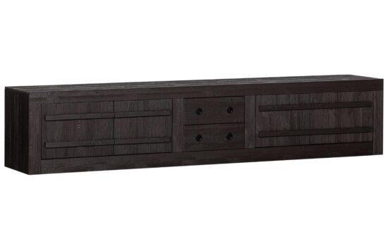 Hoorns Tmavě hnědý borovicový TV stolek Kitai 220 x 41 cm