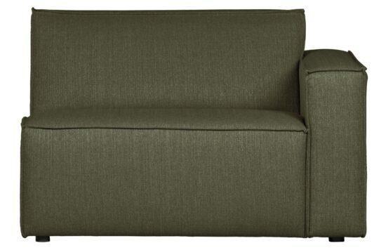 Hoorns Tmavě zelený látkový rohový modul Siena 120 cm