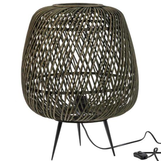 Hoorns Zelená bambusová stolní lampa Bamboo 48 cm