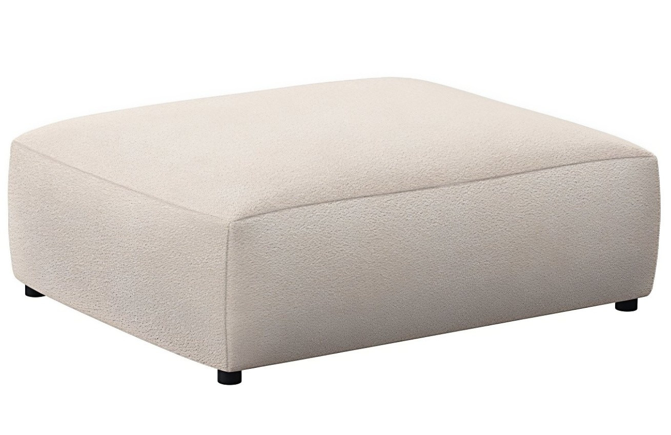 Krémově bílá čalouněná podnožka FLEXLUX LUCERA 104 x 82 cm