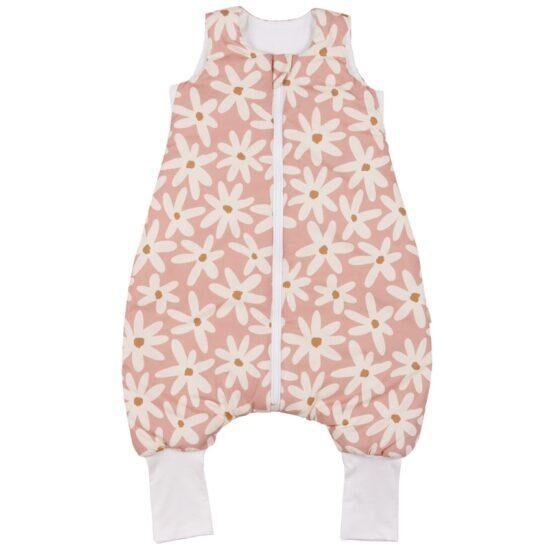 Malomi Kids Růžový bavlněný spací pytel s nohavicemi Blush Daisies 86 cm