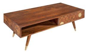 Moebel Living Masivní akátový konferenční stolek Celio 117x60 cm
