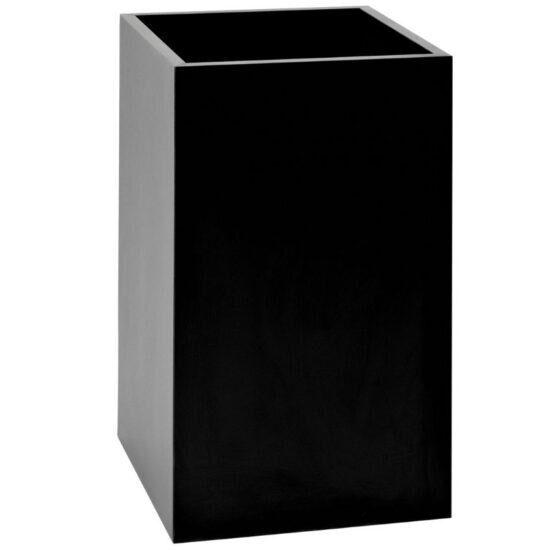 Nordic Design Černý dřevěný květináč Almus 60 cm